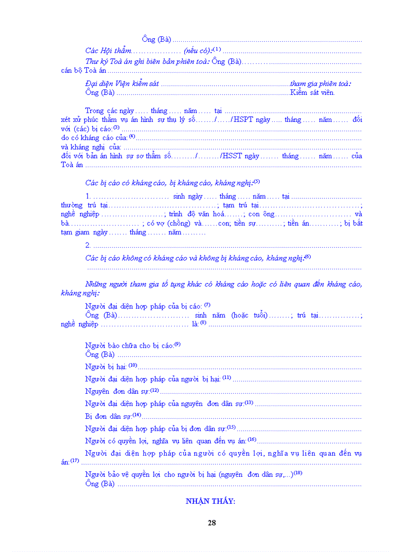 image for page Nghị quyết hướng dẫn một số quy định trong Phần thứ tư Xét xử phúc thẩm của Bộ luật Tố tụng hình sự