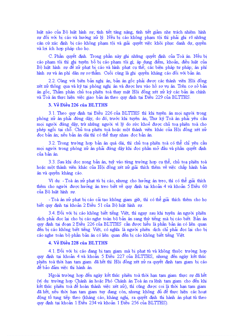 image for page Nghị quyết hướng dẫn thi hành một số quy định trong Phần thứ ba Xét xử sơ thẩm của Bộ luật Tố tụng hình sự năm 2003