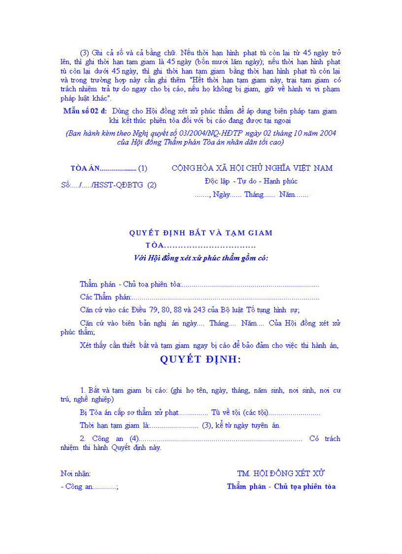 image for page Nghị quyết hướng dẫn thi hành một số quy định trong Phần thứ nhất Những quy định chung của Bộ Luật Tố tụng hình sự năm 2003