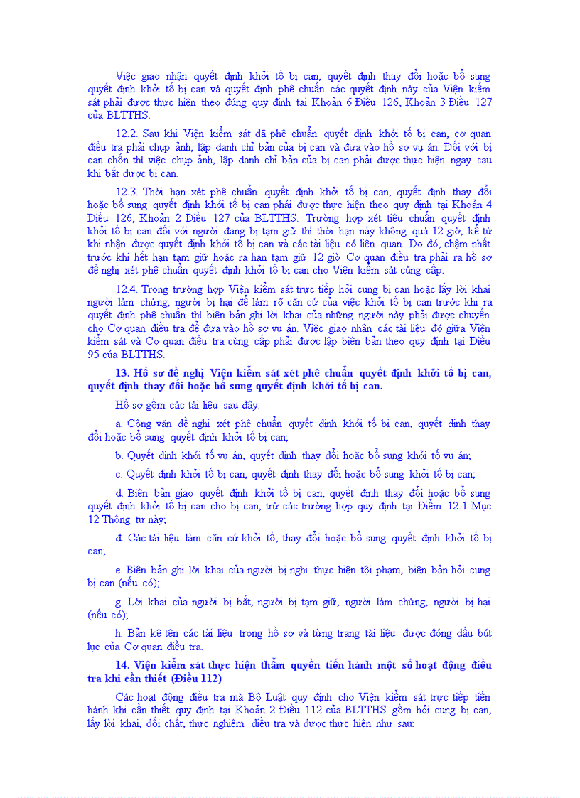 image for page Thông tư về quan hệ phối hợp giữa cơ quan điều tra và Viện Kiểm sát trong việc thực hiện một số quy định của Bộ luật Tố tụng hình sự năm 2003