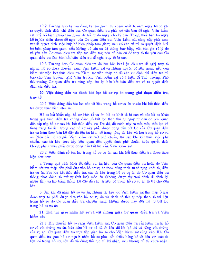 image for page Thông tư về quan hệ phối hợp giữa cơ quan điều tra và Viện Kiểm sát trong việc thực hiện một số quy định của Bộ luật Tố tụng hình sự năm 2003