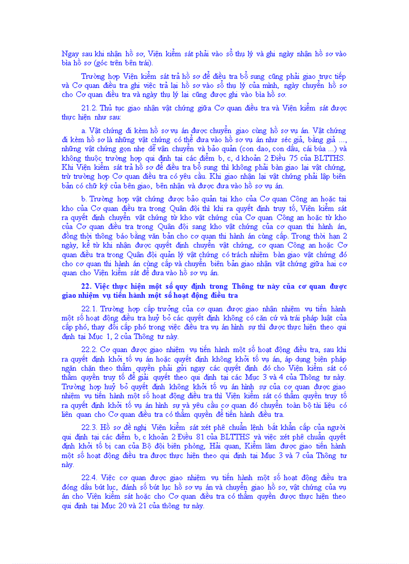 image for page Thông tư về quan hệ phối hợp giữa cơ quan điều tra và Viện Kiểm sát trong việc thực hiện một số quy định của Bộ luật Tố tụng hình sự năm 2003