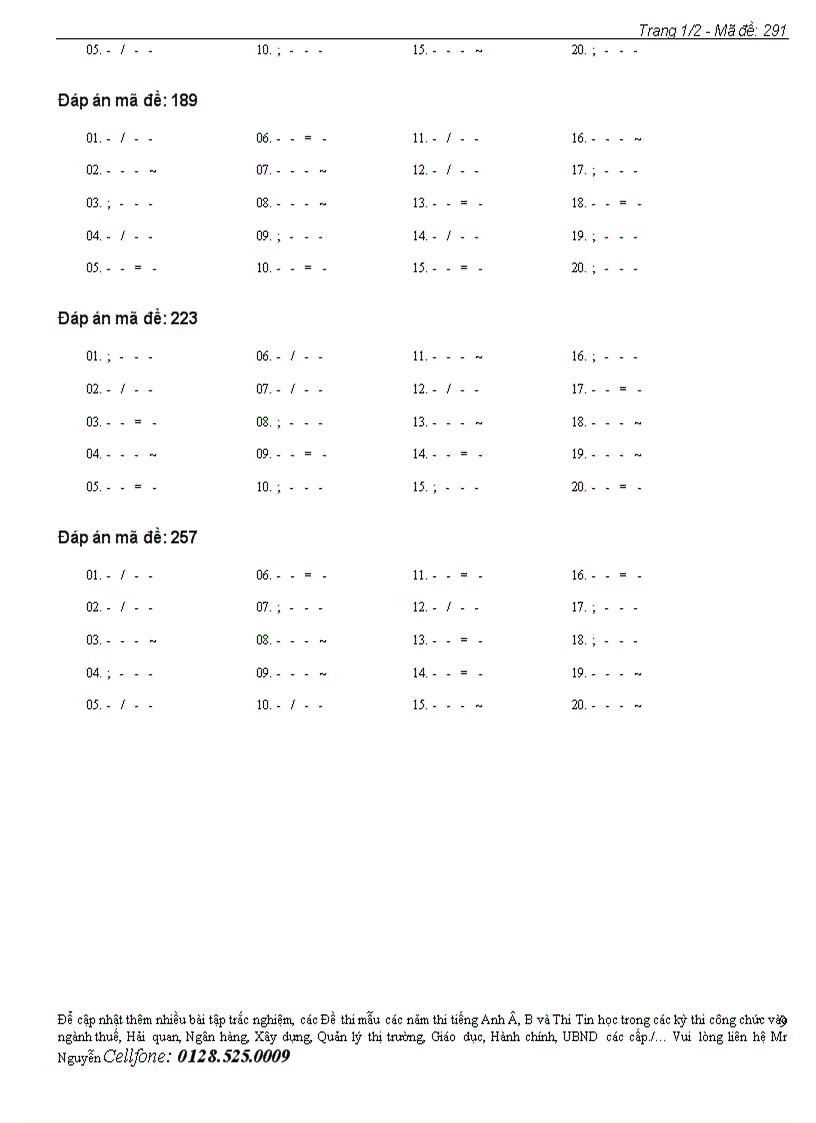 image for page Đề thi ôn và đáp án Tin học A dùng cho thi công chức hải quan thuế tài chính giáo dục 2
