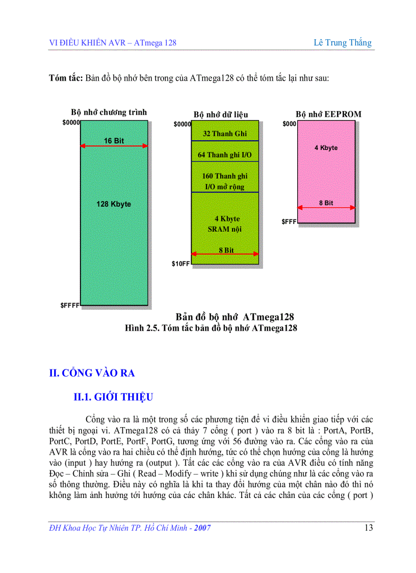 image for page VI ĐIỀU KHIỂN AVR ATmega 128 Lê Trung Thắng