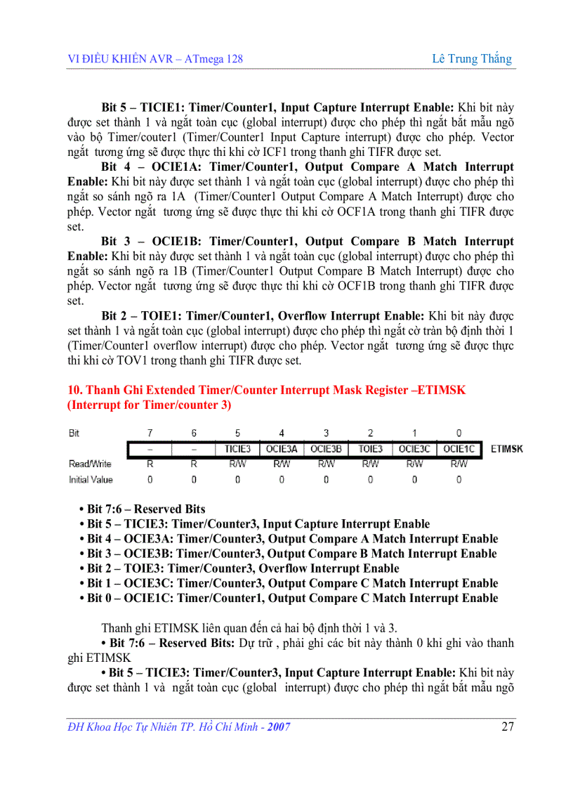 image for page VI ĐIỀU KHIỂN AVR ATmega 128 Lê Trung Thắng
