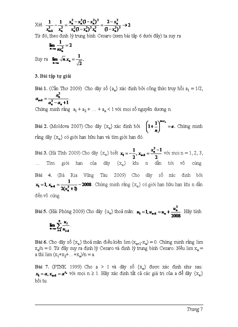 image for page Tài liệu dãy số BDHSG
