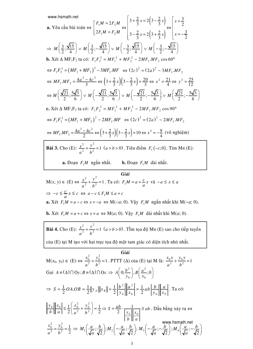 image for page Chuyên đề elip luyện thi đại học Đầy đủ lí thuyết và các dạng bài tập từ dễ đến khó