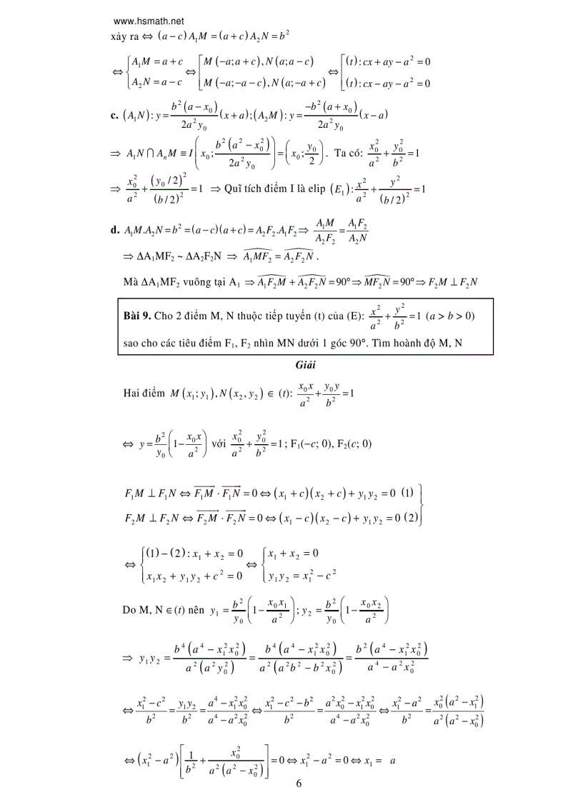 image for page Chuyên đề elip luyện thi đại học Đầy đủ lí thuyết và các dạng bài tập từ dễ đến khó