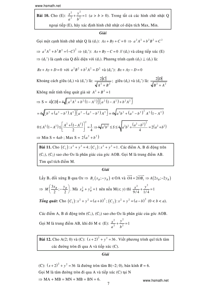 image for page Chuyên đề elip luyện thi đại học Đầy đủ lí thuyết và các dạng bài tập từ dễ đến khó