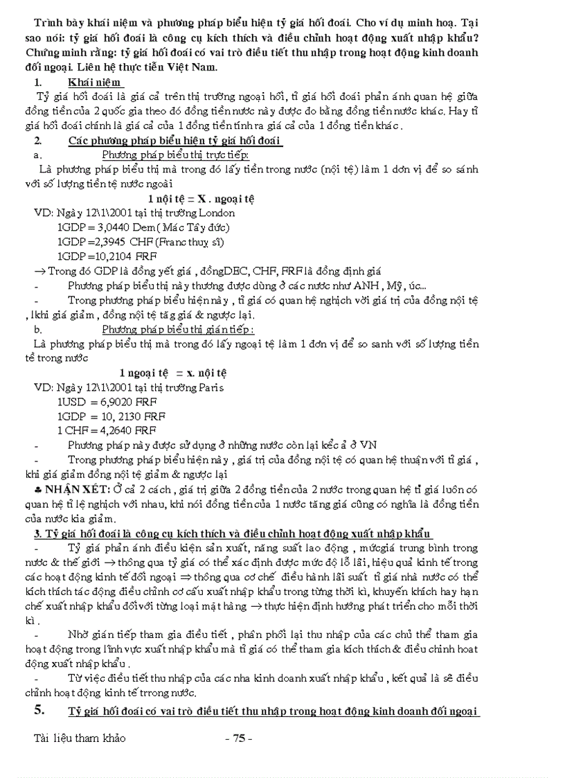 image for page Đề cương ôn thi ngành tài chính tiền tệ ngân hàng gồm 90 câu hỏi và trả lời