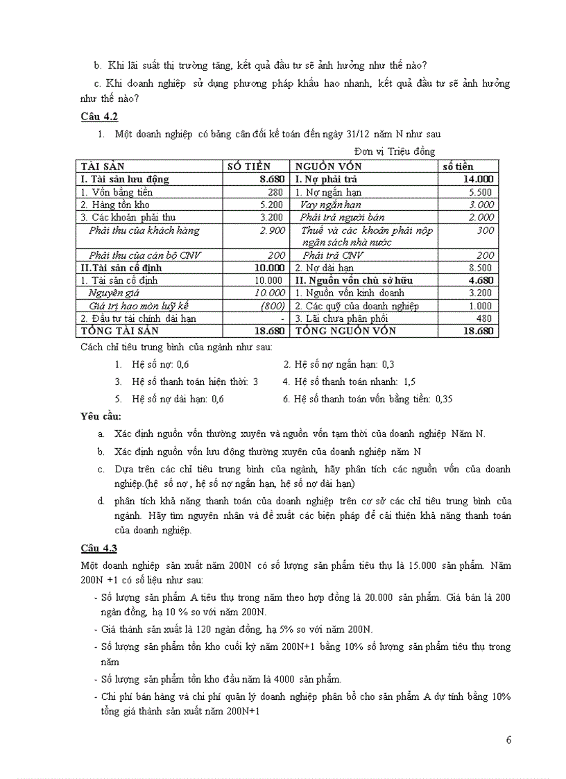 image for page Ngân hàng câu hỏi quản trị tài chính