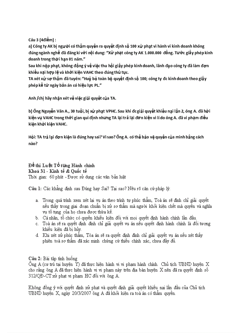 image for page Đề thi tố tụng hành chính