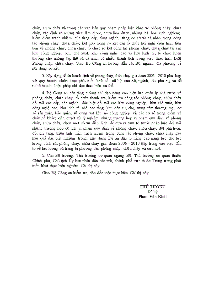 image for page Chỉ thị công tác phòng cháy và chữa cháy