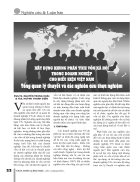 Xây dựng khung phân tích vốn xã hội trong doanh nghiệp cho điều kiện Việt Nam tổng quan lý thuyết và các nghiên cứu thực nghiệm