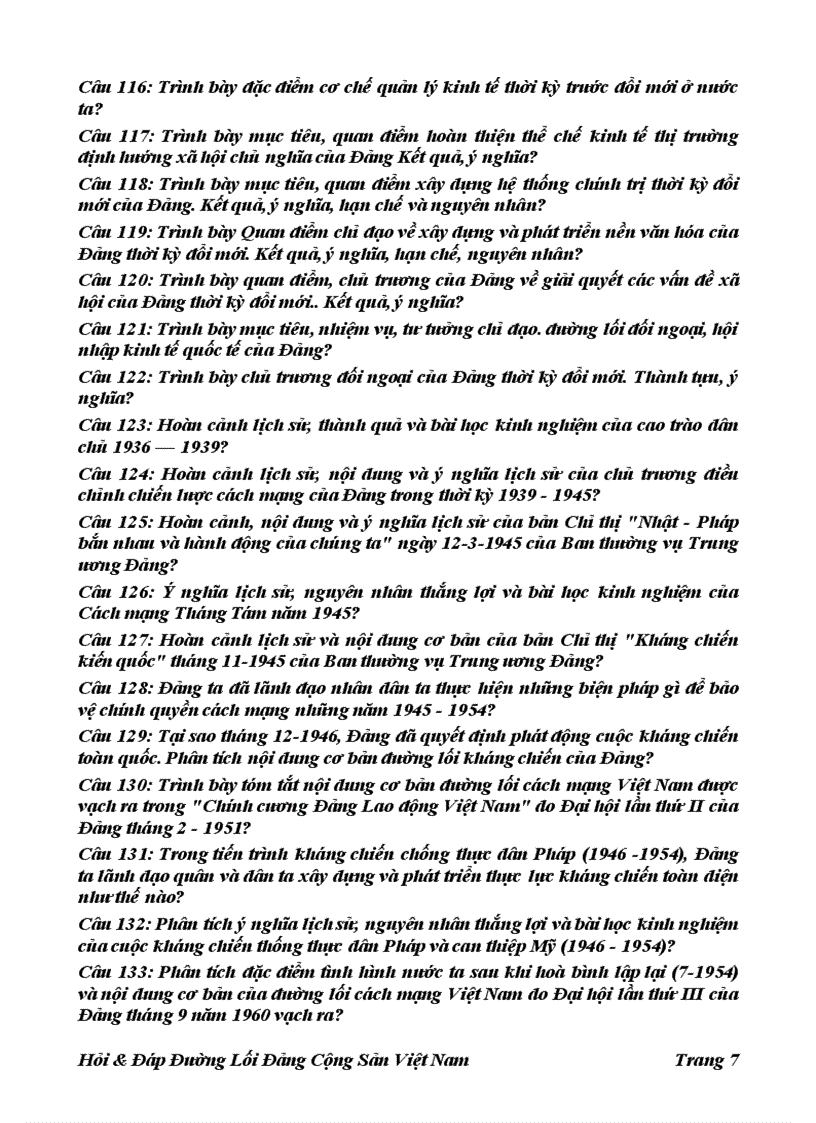 image for page 196 Câu Hỏi đáp Đường Lối Đảng Cộng Sản Việt Nam
