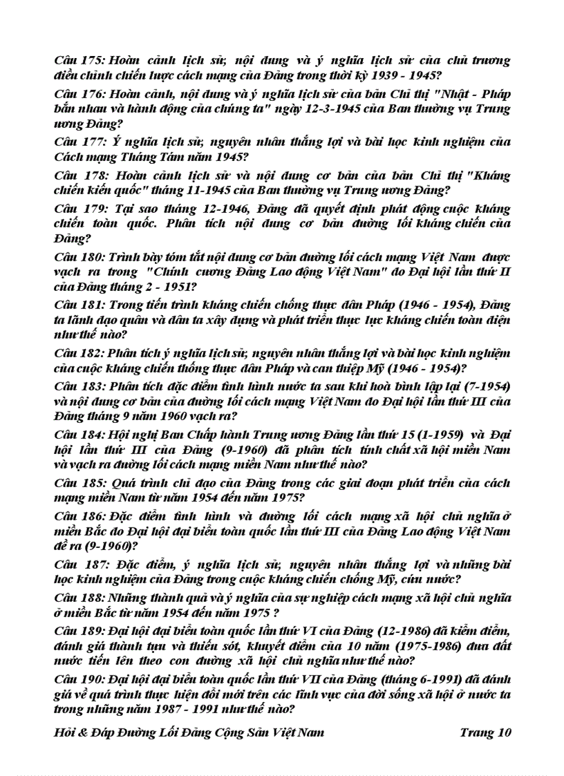 image for page 196 Câu Hỏi đáp Đường Lối Đảng Cộng Sản Việt Nam
