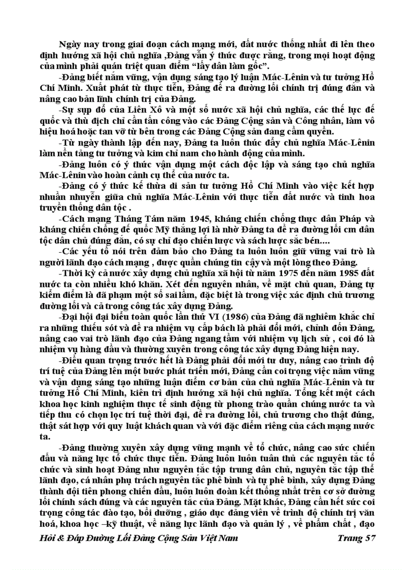 image for page 196 Câu Hỏi đáp Đường Lối Đảng Cộng Sản Việt Nam