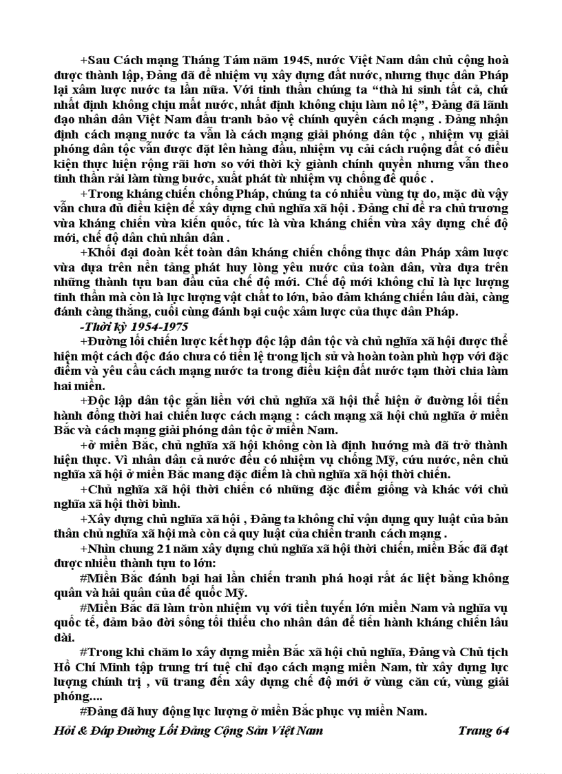 image for page 196 Câu Hỏi đáp Đường Lối Đảng Cộng Sản Việt Nam