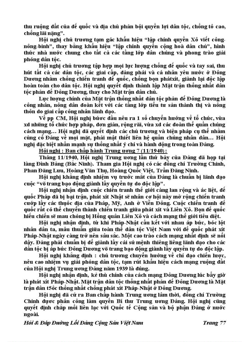 image for page 196 Câu Hỏi đáp Đường Lối Đảng Cộng Sản Việt Nam