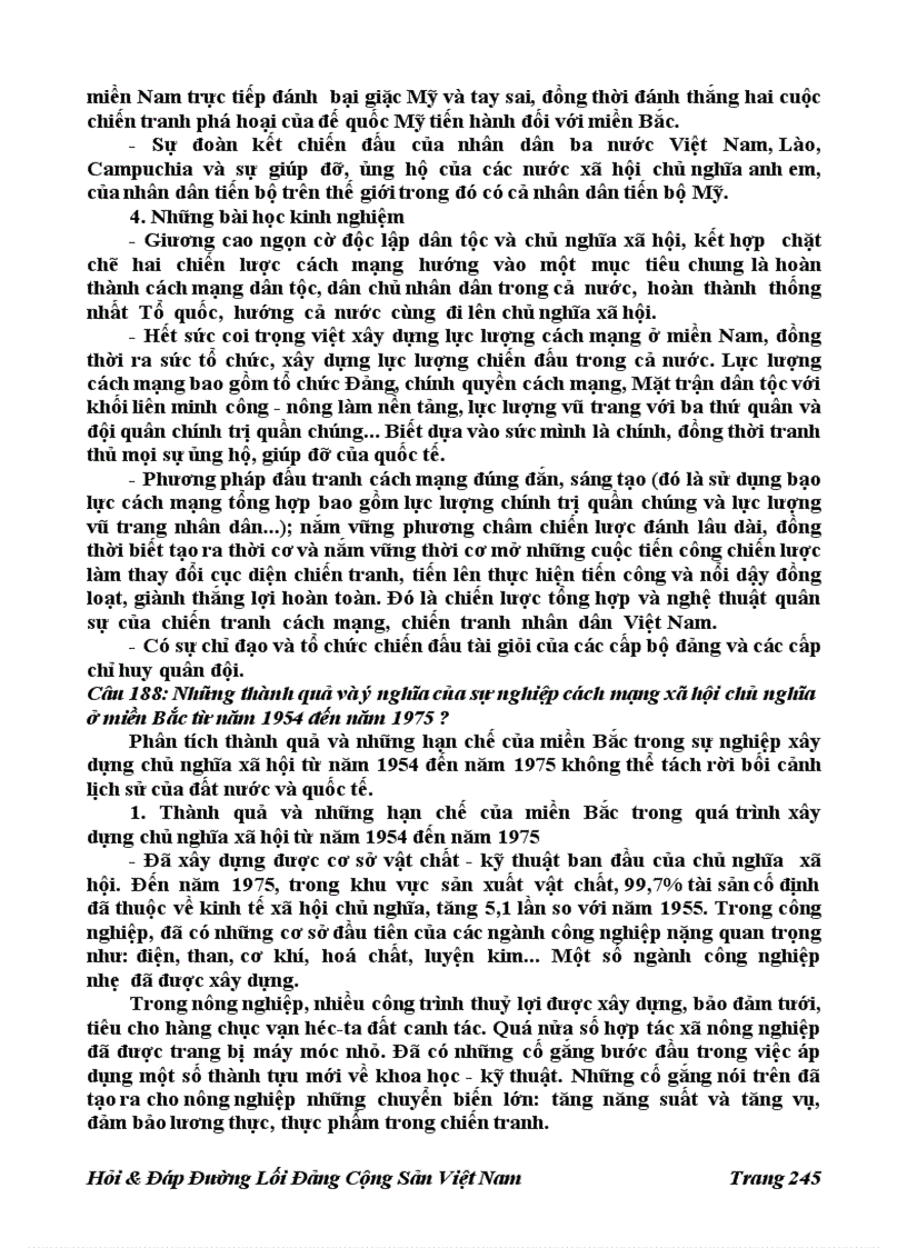 image for page 196 Câu Hỏi đáp Đường Lối Đảng Cộng Sản Việt Nam