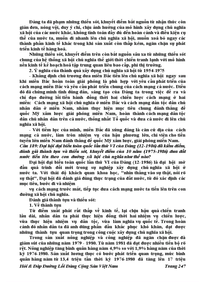 image for page 196 Câu Hỏi đáp Đường Lối Đảng Cộng Sản Việt Nam