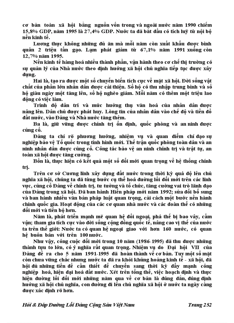 image for page 196 Câu Hỏi đáp Đường Lối Đảng Cộng Sản Việt Nam