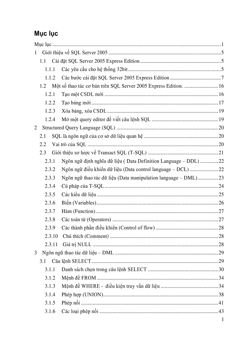 Hướng dẫn sử dụng SQL Server 2005