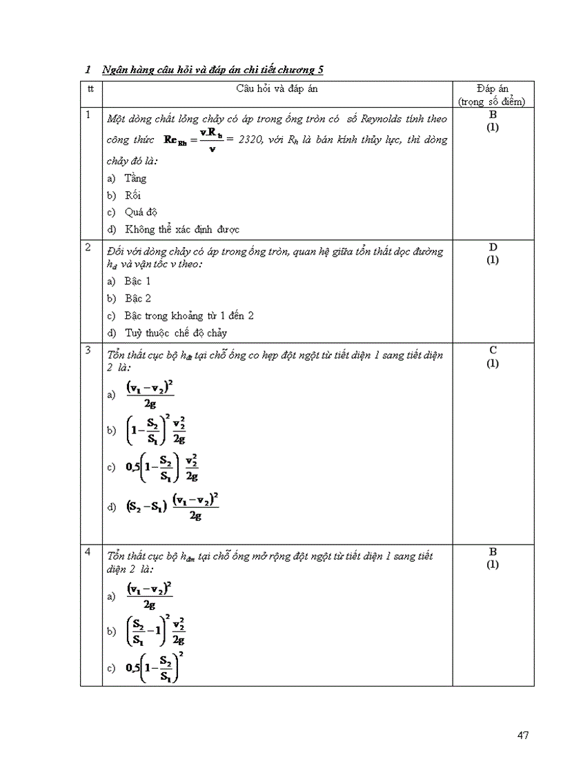 image for page Một số đề trắc nghiệm cơ lưu chất dhspkt tphcm 1