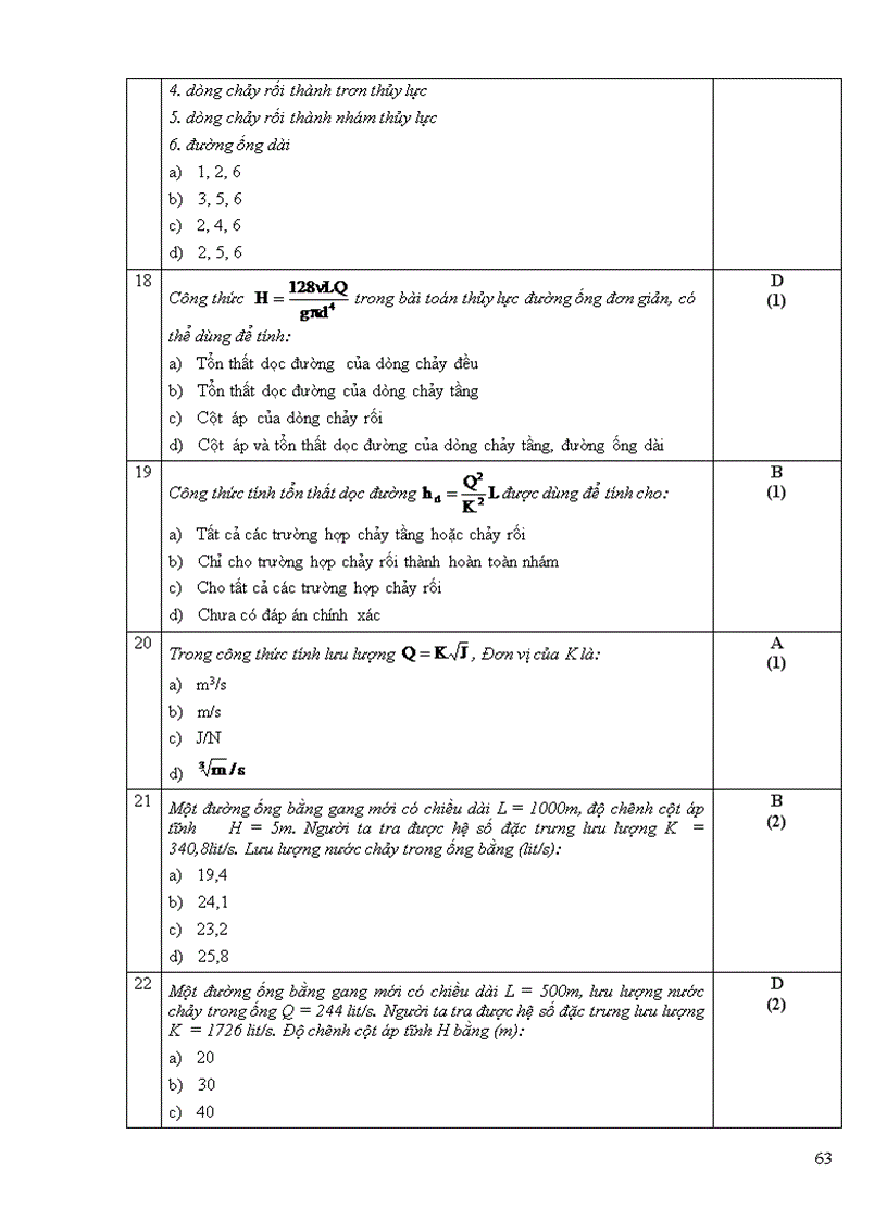 image for page Một số đề trắc nghiệm cơ lưu chất dhspkt tphcm 2