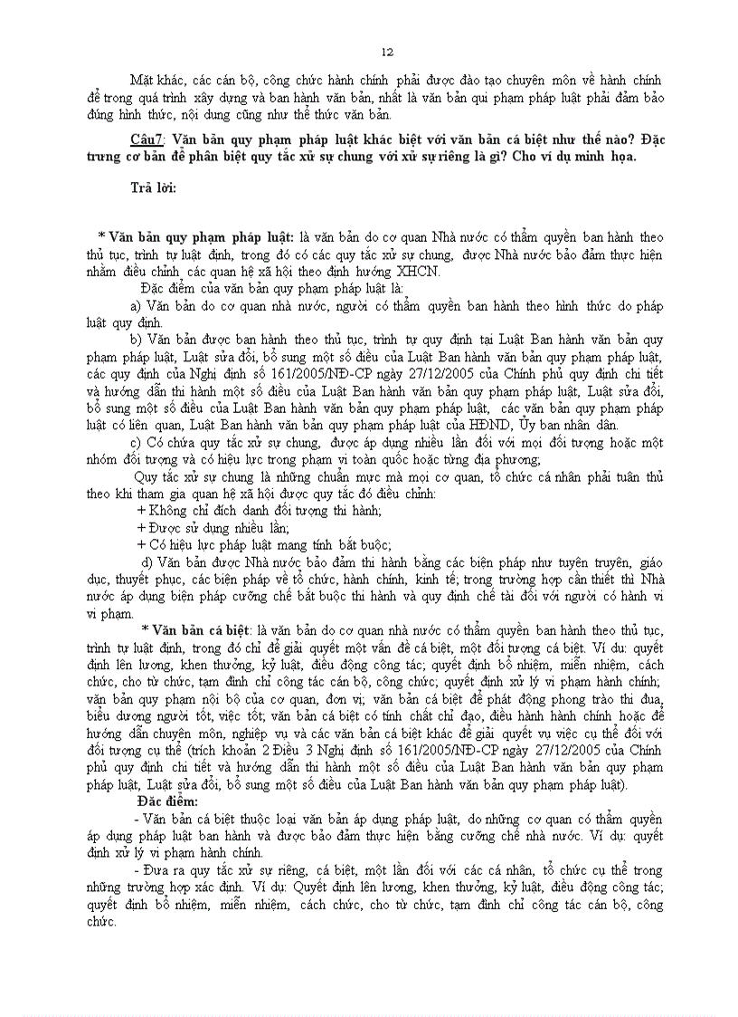 image for page Tổng hợp các câu hỏi về văn bản quản lý nhà nước