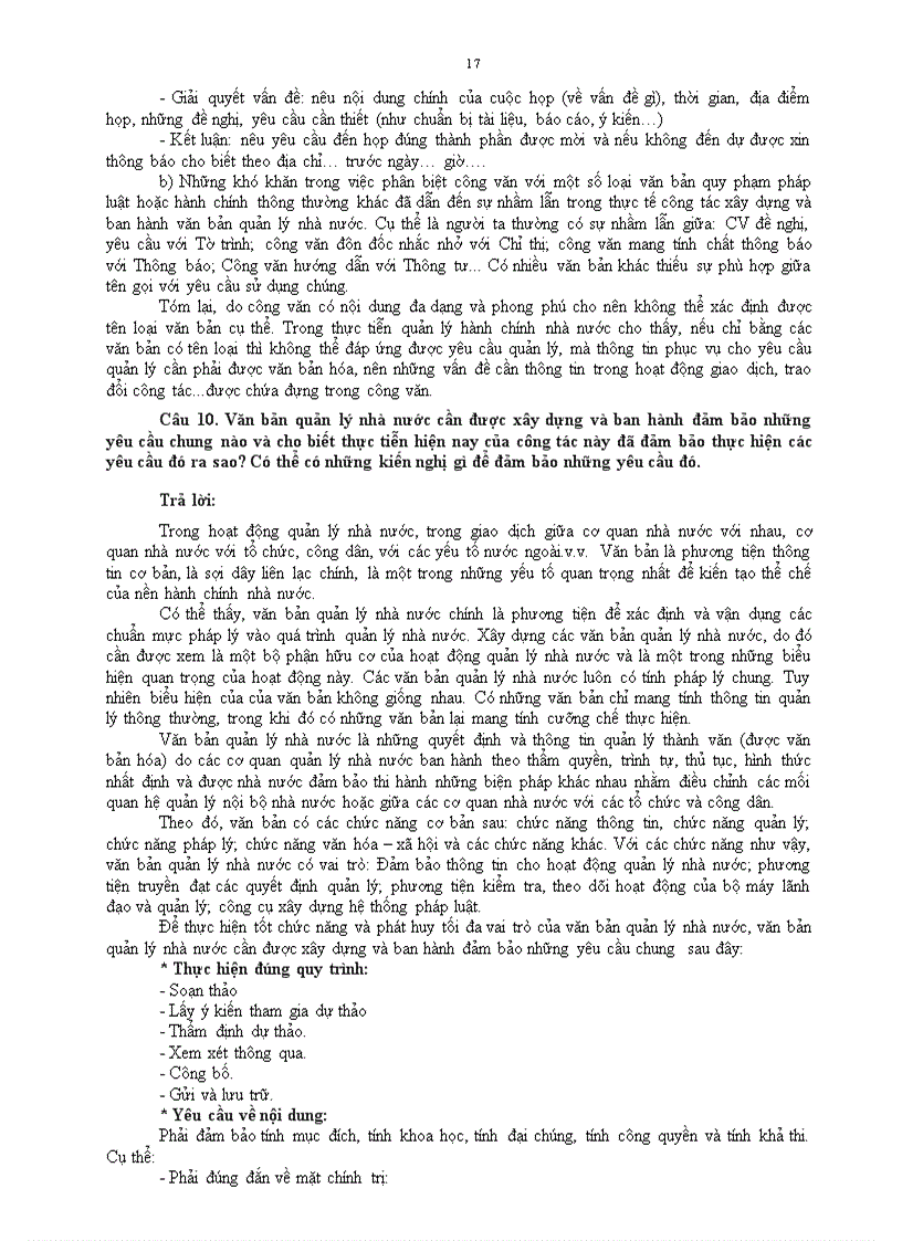 image for page Tổng hợp các câu hỏi về văn bản quản lý nhà nước