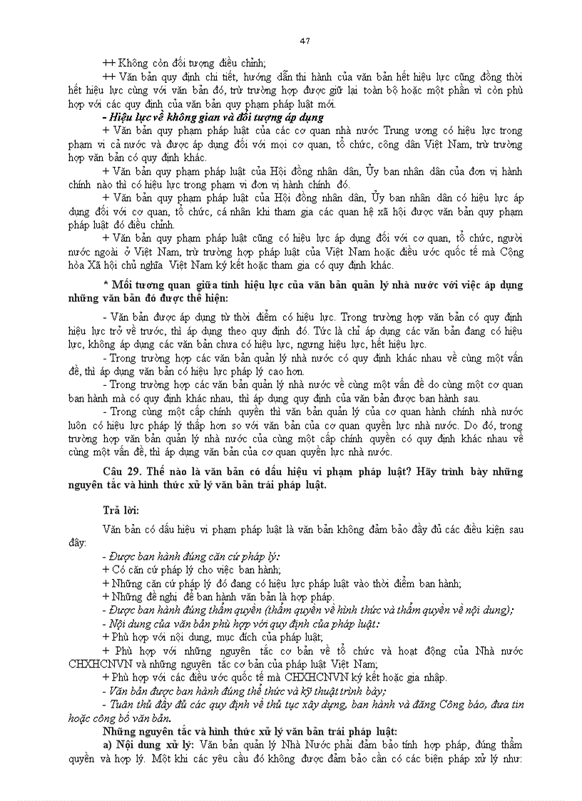 image for page Tổng hợp các câu hỏi về văn bản quản lý nhà nước