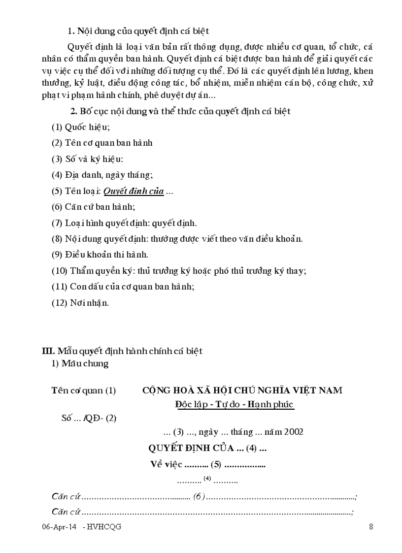 image for page Kỹ thuật xây dựng và ban hành văn bản quản lý hành chính nhà nước Phần 2
