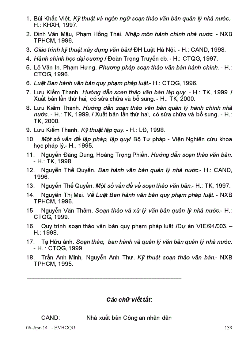 image for page Kỹ thuật xây dựng và ban hành văn bản quản lý hành chính nhà nước Phần 2