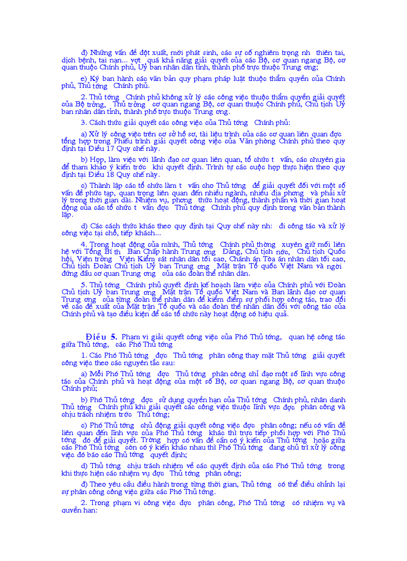 image for page Nghị định của chính phủ Số 23 2003 NĐ CP ngày 12 tháng 3 năm 2003 Ban hành Quy chế làm việc của Chính phủ