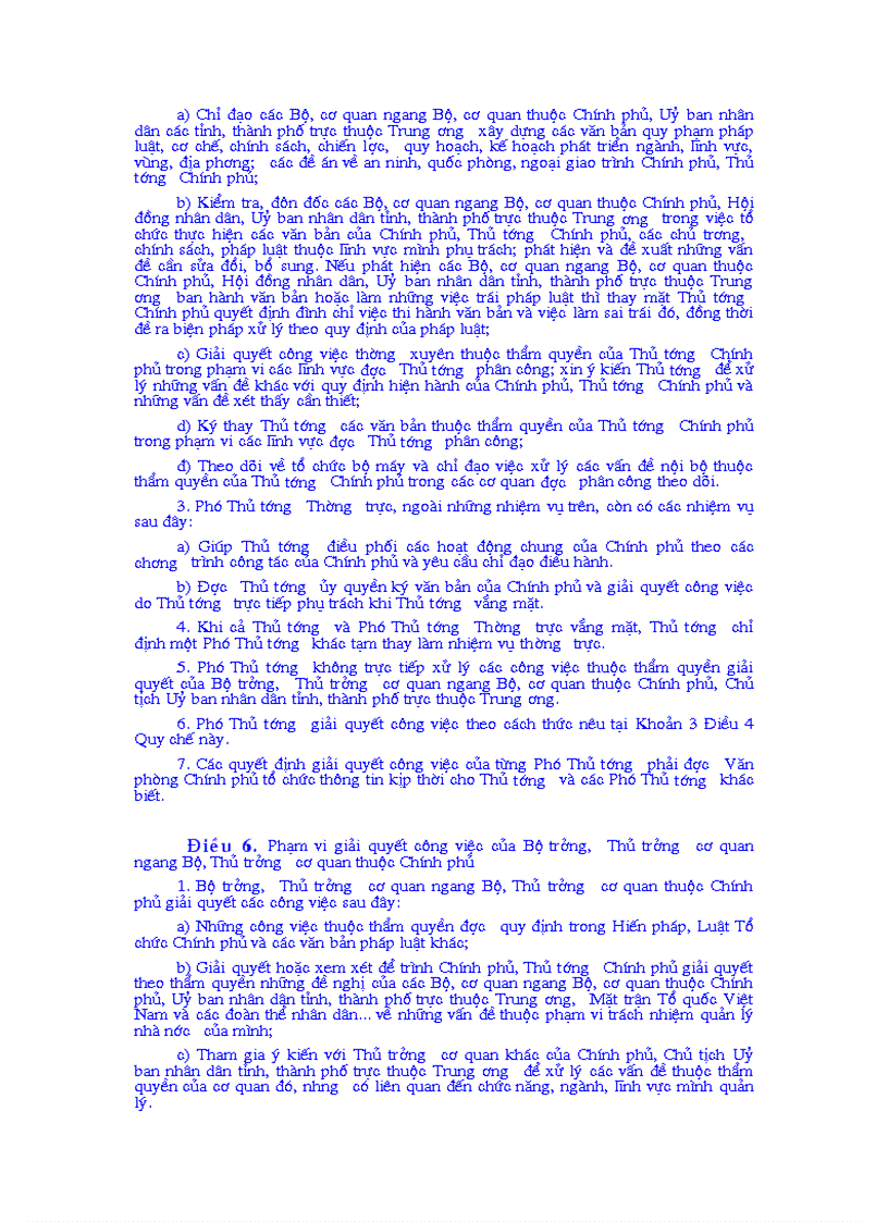 image for page Nghị định của chính phủ Số 23 2003 NĐ CP ngày 12 tháng 3 năm 2003 Ban hành Quy chế làm việc của Chính phủ