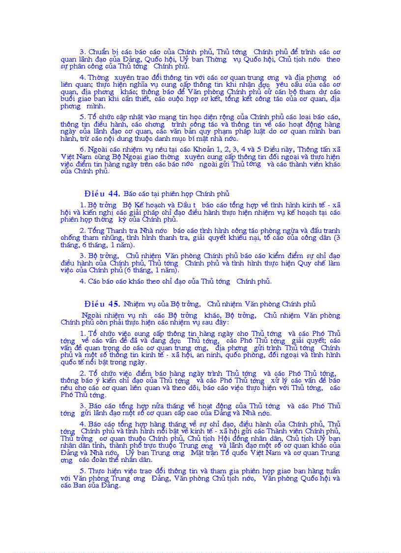 image for page Nghị định của chính phủ Số 23 2003 NĐ CP ngày 12 tháng 3 năm 2003 Ban hành Quy chế làm việc của Chính phủ