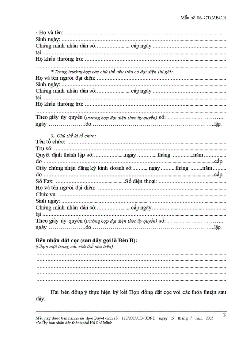 image for page Hợp đồng đặt cọc