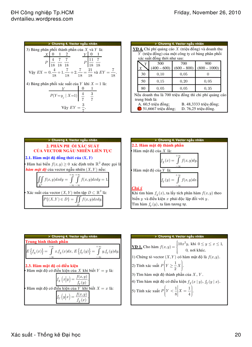 image for page Xác suất thống kê bảng phân phối bài tập trắc nghiệm xác suất thống kê