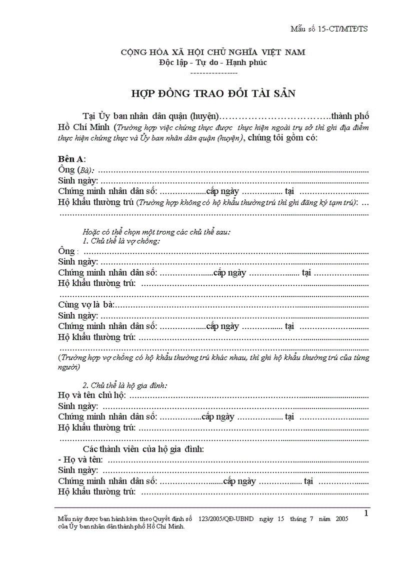 image for page Hợp đồng trao đổi tài sản