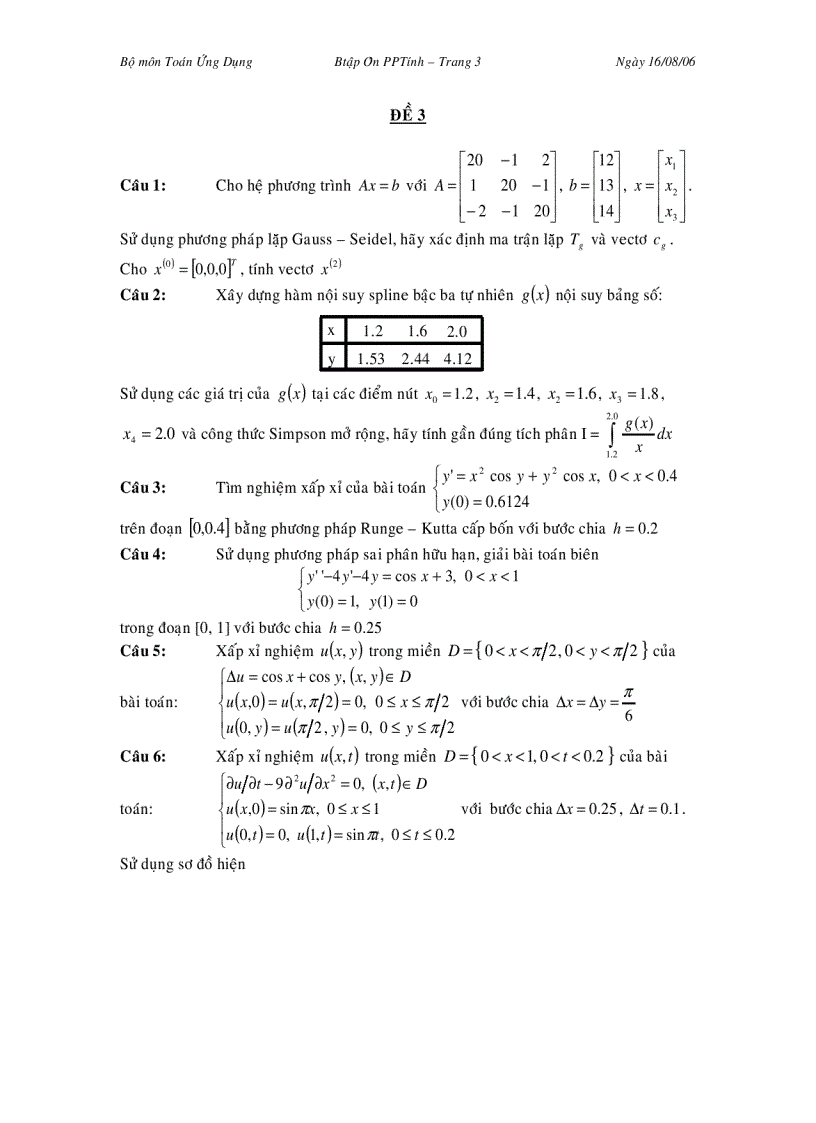 Bài tập phương pháp tính 2 2