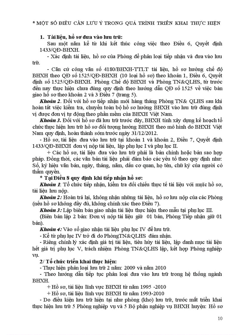 image for page Hướng dẫn thực hiện công tác lưu trữ hồ sơ tài liệu theo quyết định 1433 qđ bhxh