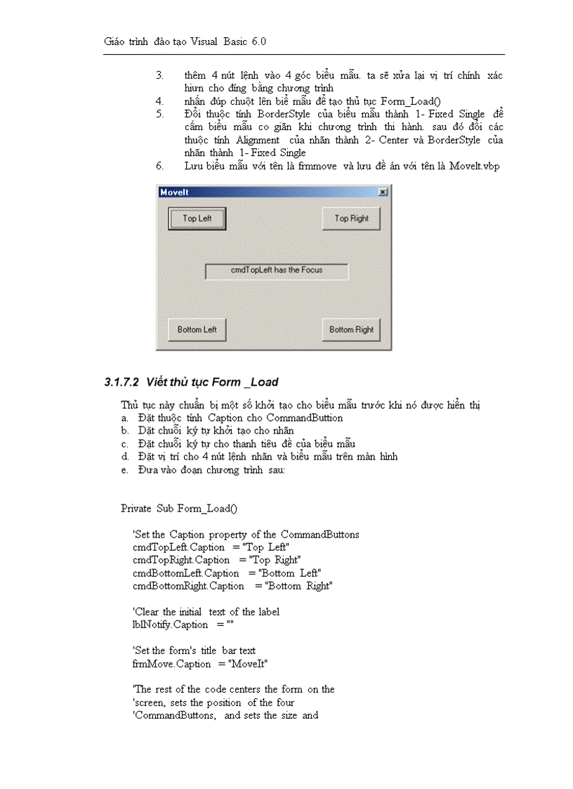 image for page Giáo trình đào tạo Visual Basic 6 0 FPT Software Solution