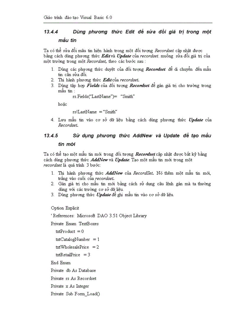 image for page Giáo trình đào tạo Visual Basic 6 0 FPT Software Solution