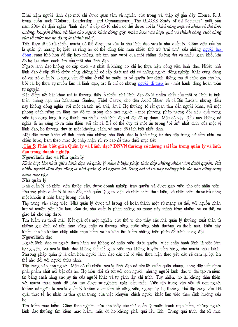 image for page Các câu hỏi có trả lời của môn quản trị học mỗi câu hỏi có nhiều cách trả lời