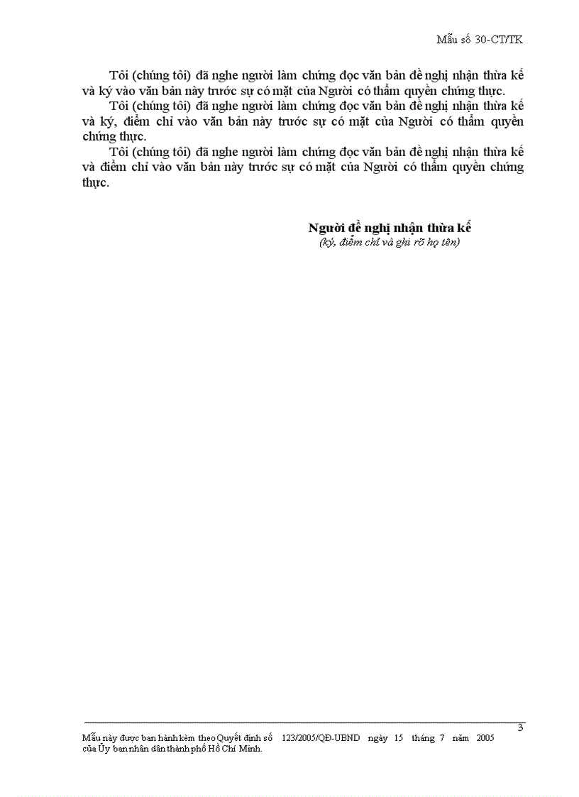 image for page Văn bản đề nghị nhận thừa kế 1