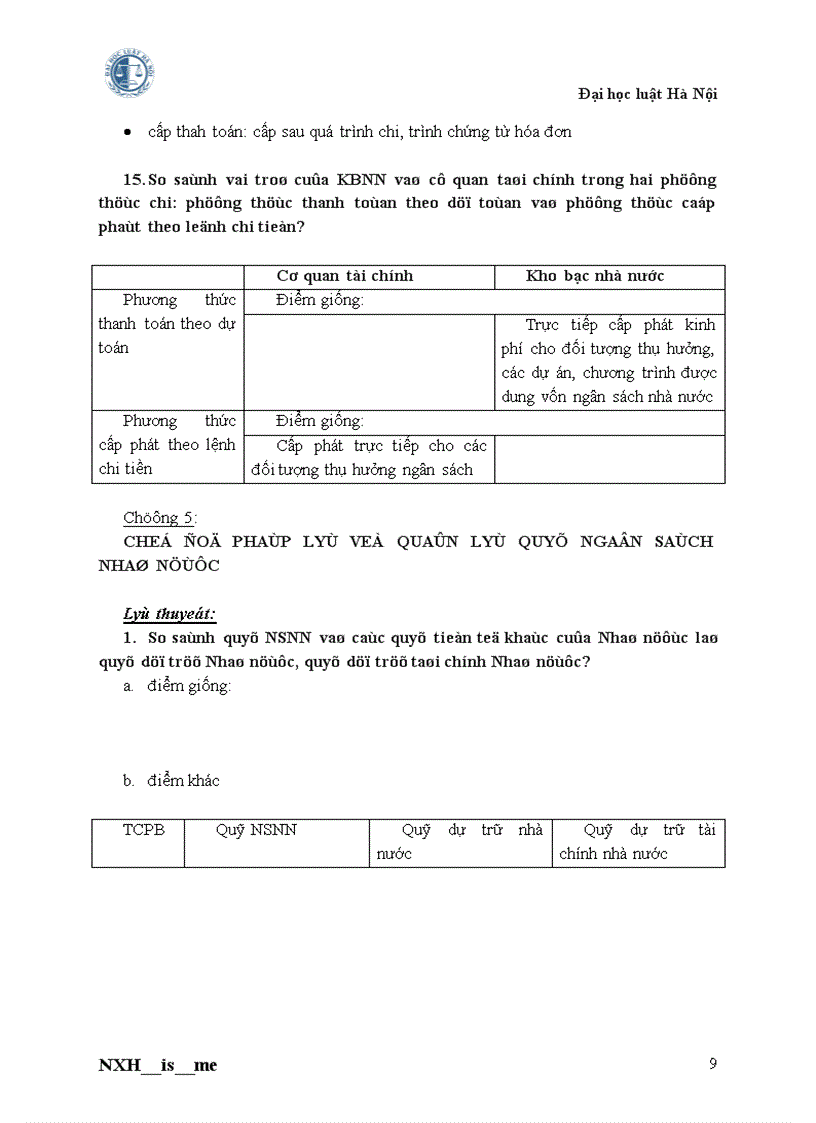 image for page Luật ngân sách nhà nước Đề cương ôn tập P2
