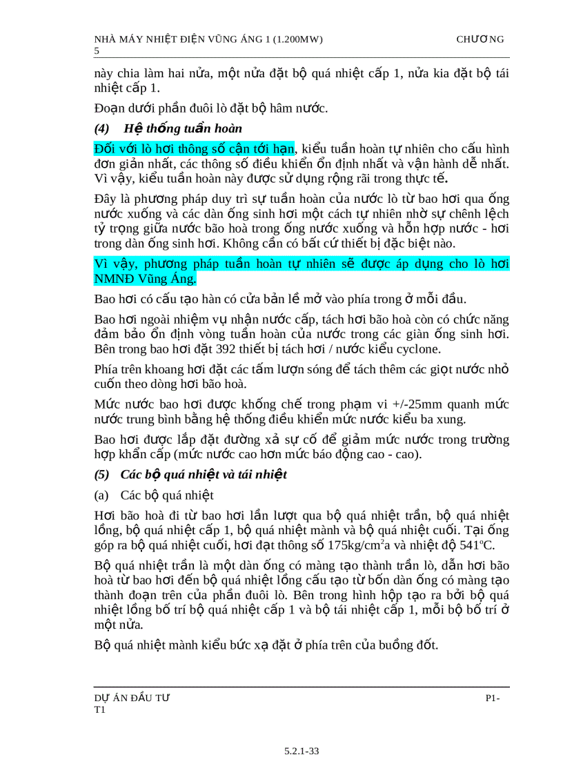 image for page Lò hơi và các thiết bị phụ trợ NMND Vũng Áng