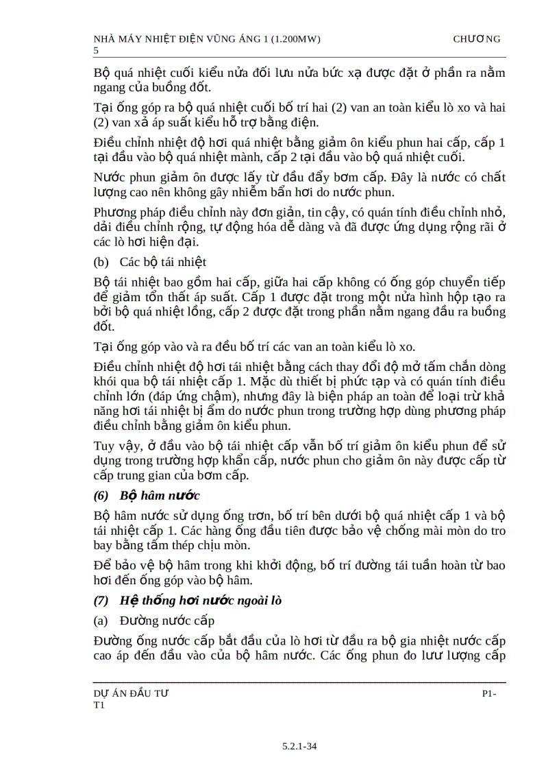 image for page Lò hơi và các thiết bị phụ trợ NMND Vũng Áng