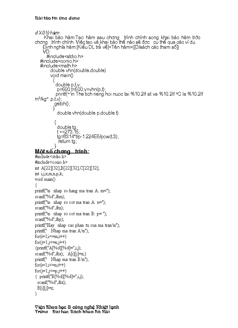 image for page Bài tập tin ứng dụng Lập trình C
